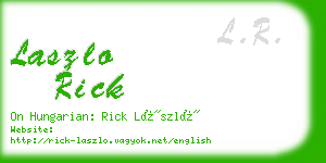 laszlo rick business card